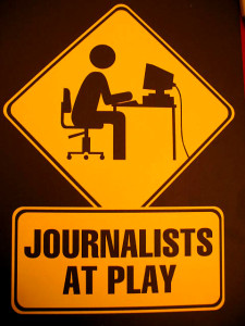 Journalists at play